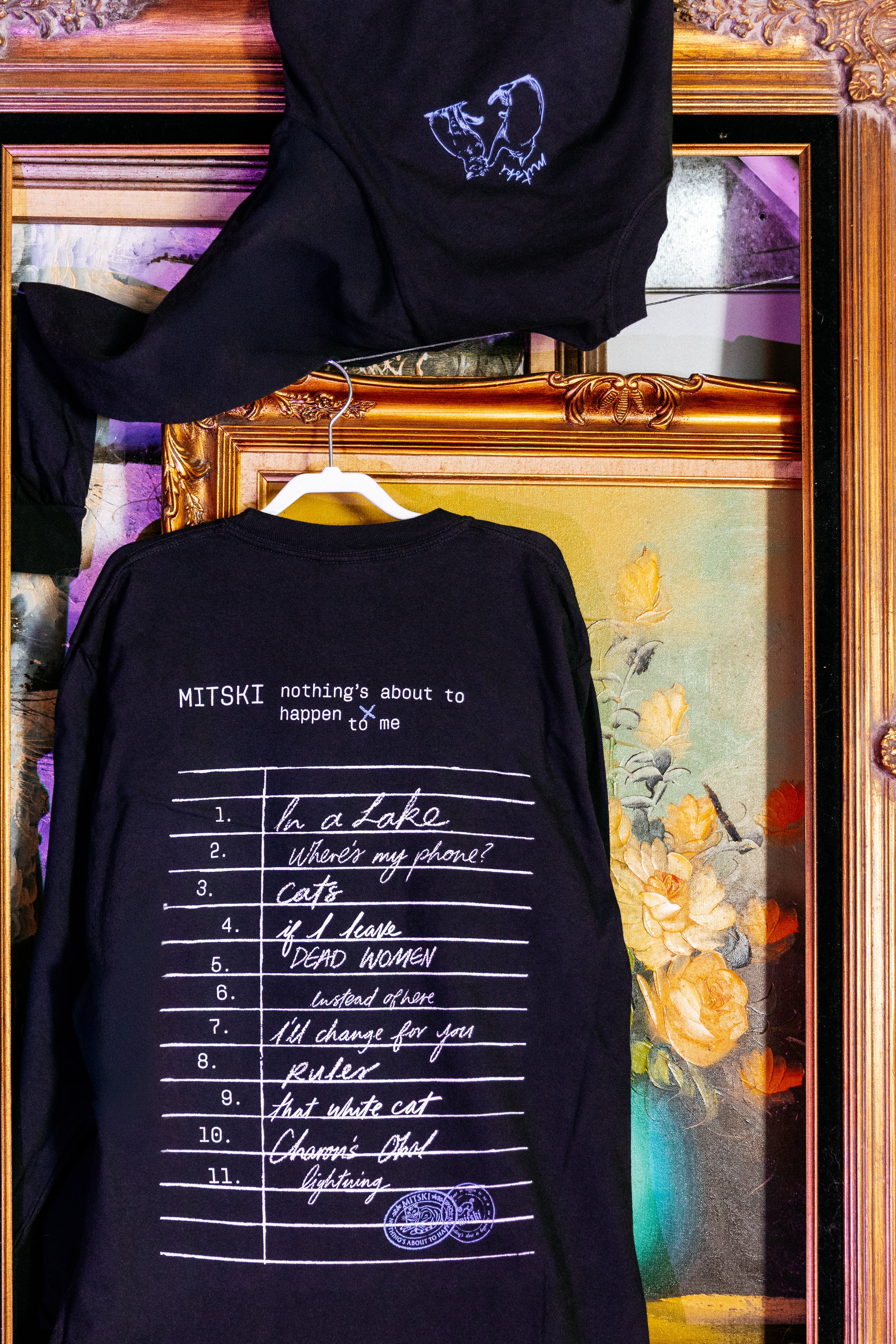 Library Stamp Long Sleeve Tee (Black)