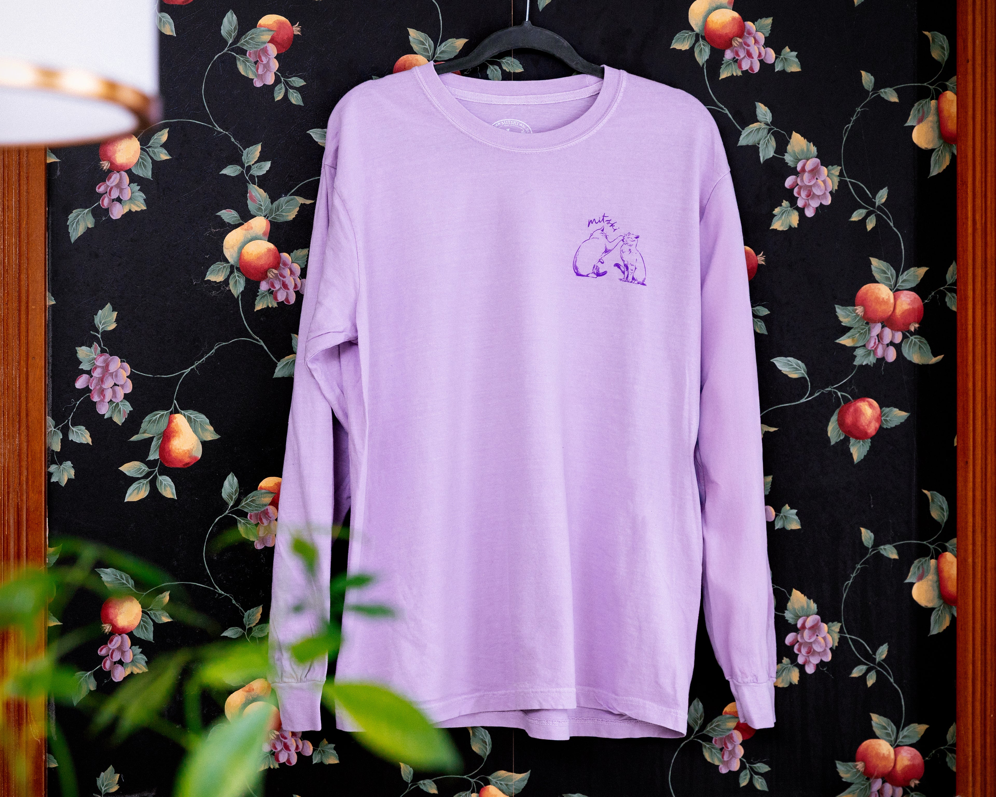 Library Stamp Long Sleeve Tee (Orchid)