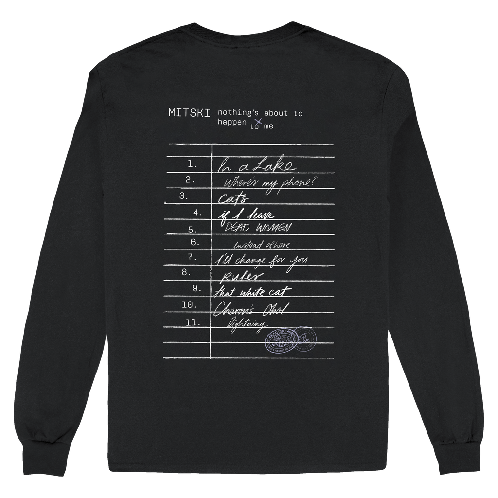 Library Stamp Long Sleeve Tee (Black)