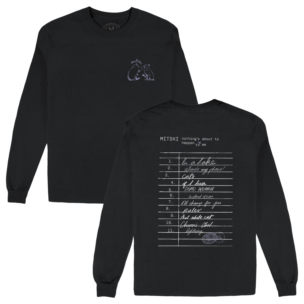 Library Stamp Long Sleeve Tee (Black)
