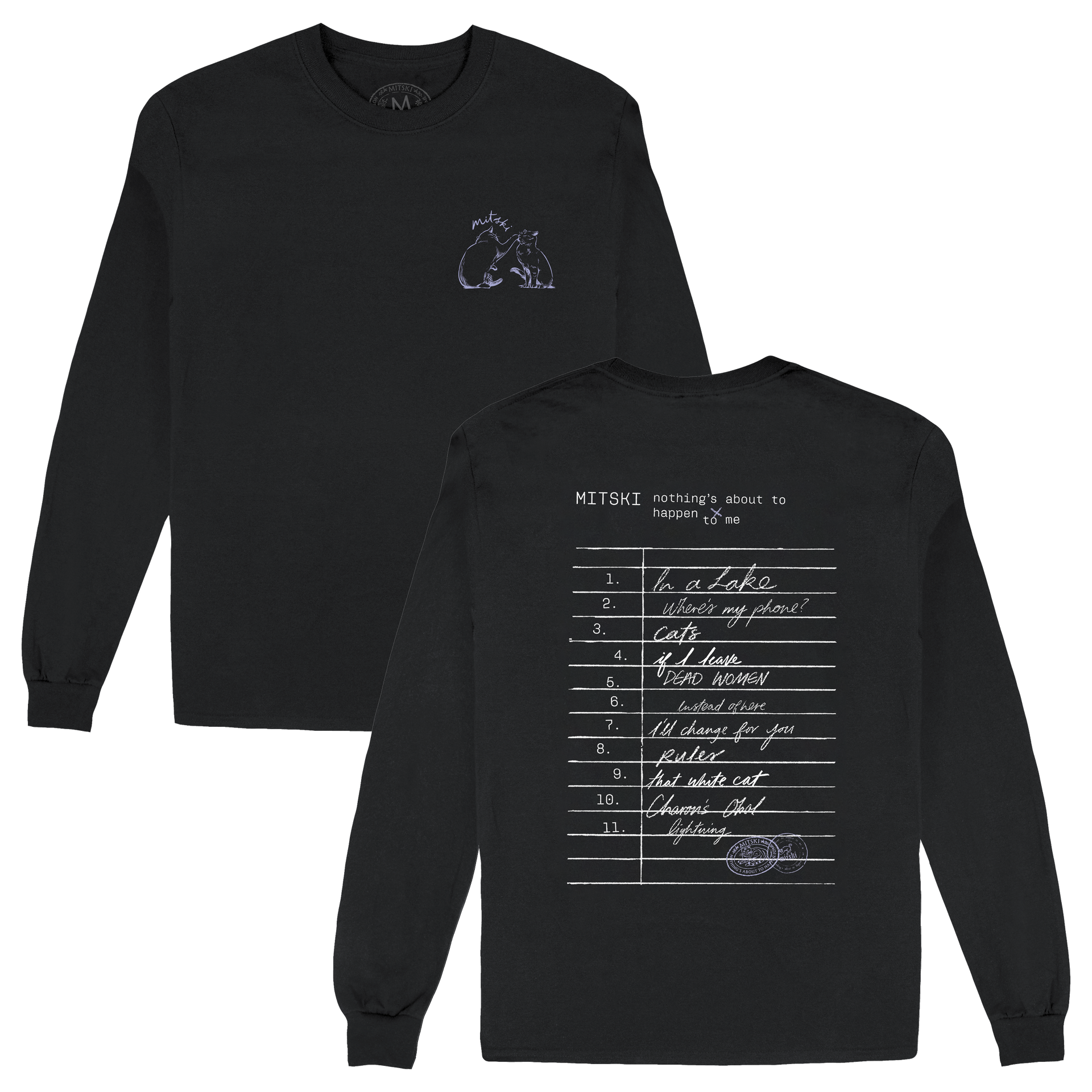Library Stamp Long Sleeve Tee (Black) – Mitski