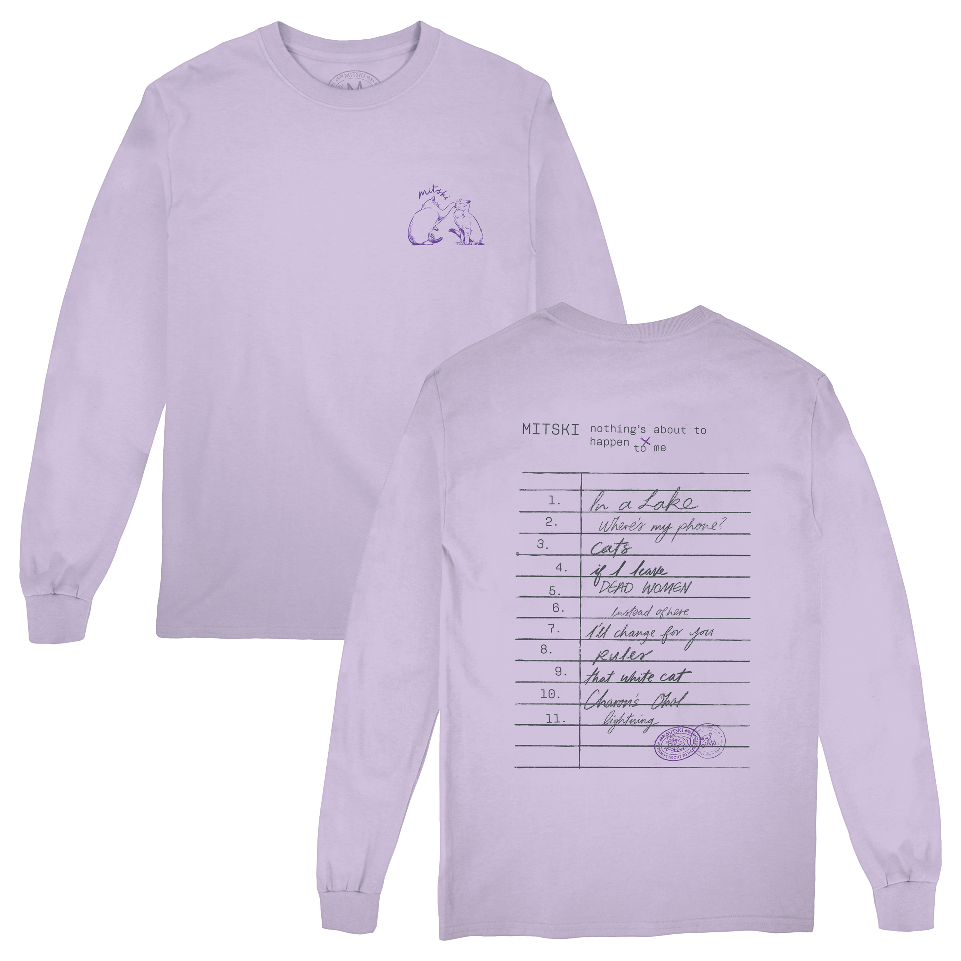 Library Stamp Long Sleeve Tee (Orchid) – Mitski