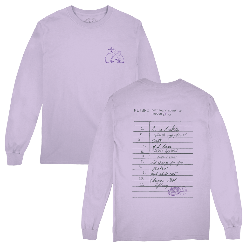 Library Stamp Long Sleeve Tee (Orchid)