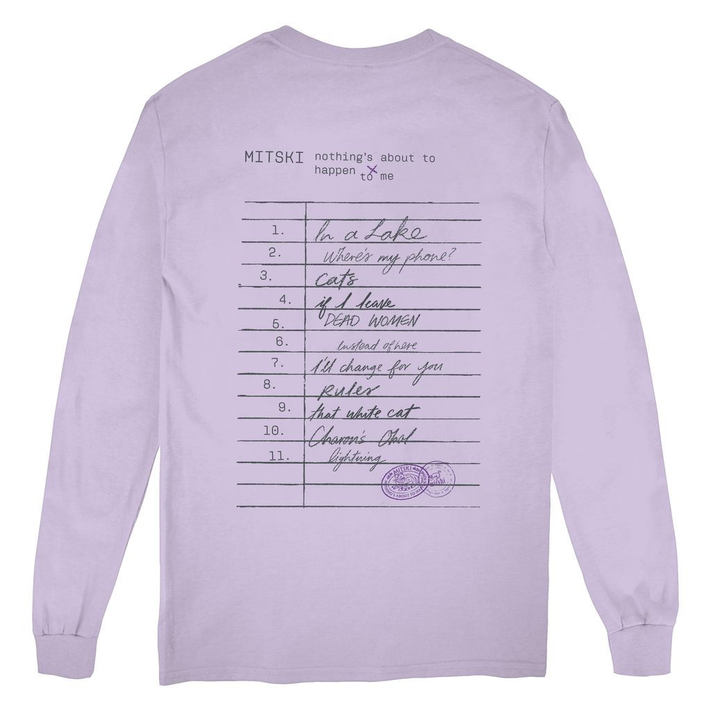 Library Stamp Long Sleeve Tee (Orchid)