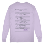 Library Stamp Long Sleeve Tee (Orchid)