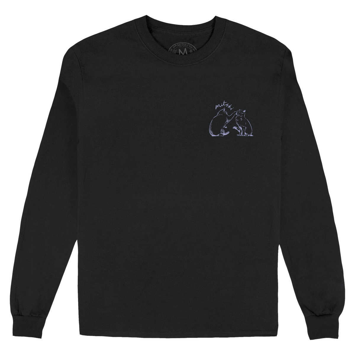 Library Stamp Long Sleeve Tee (Black)