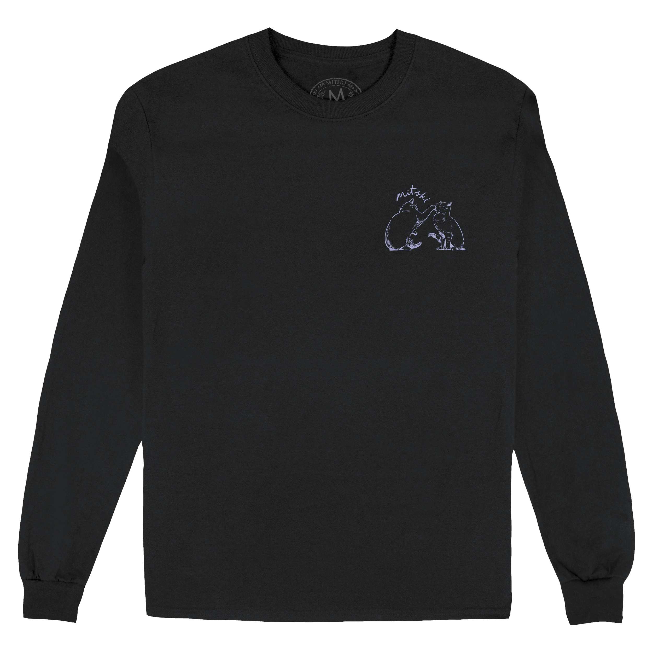 Library Stamp Long Sleeve Tee (Black)