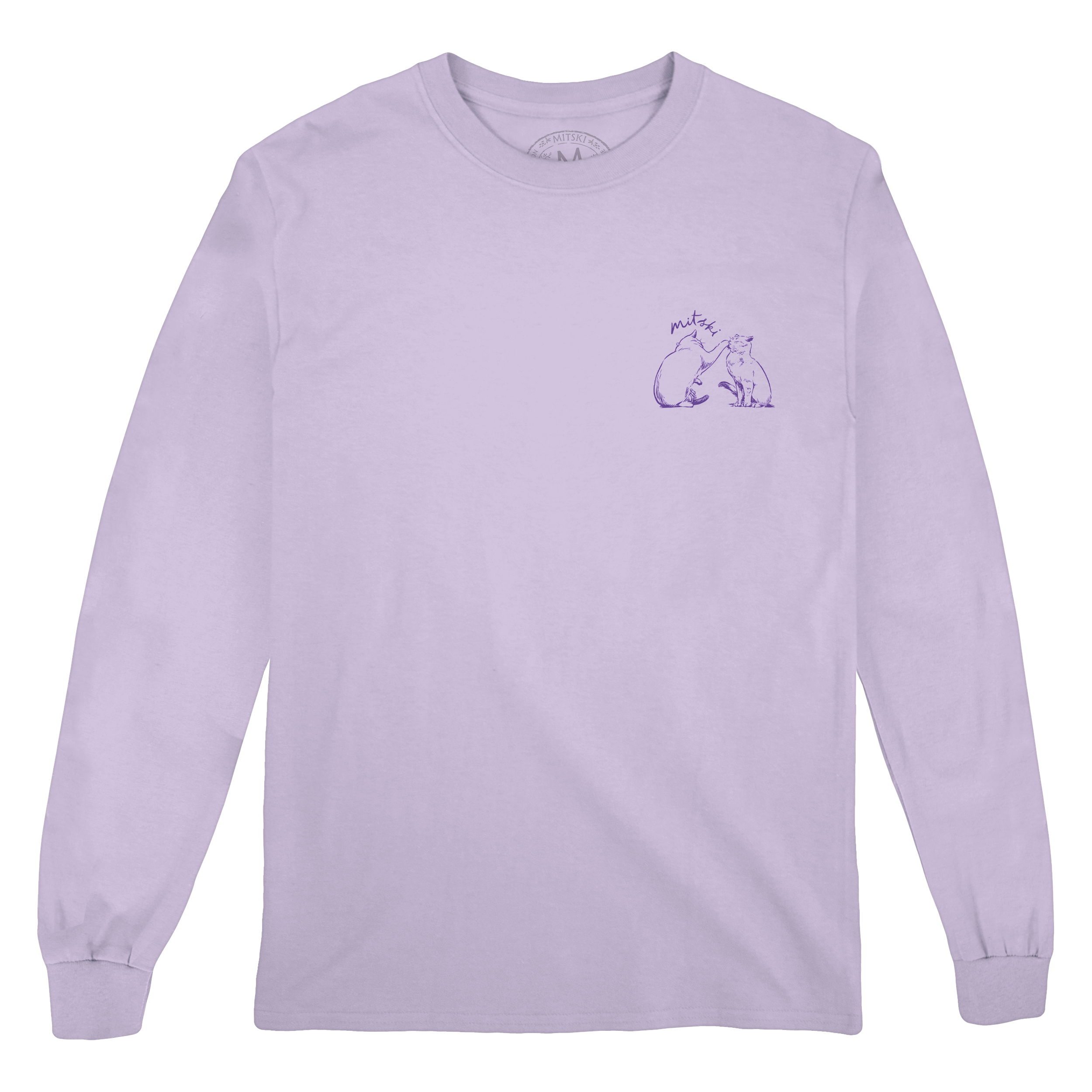 Library Stamp Long Sleeve Tee (Orchid)