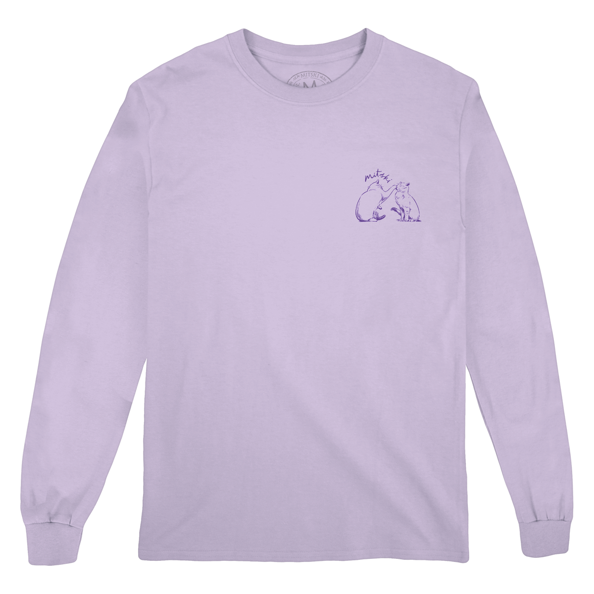 Library Stamp Long Sleeve Tee (Orchid)