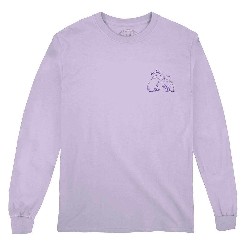 Library Stamp Long Sleeve Tee (Orchid)